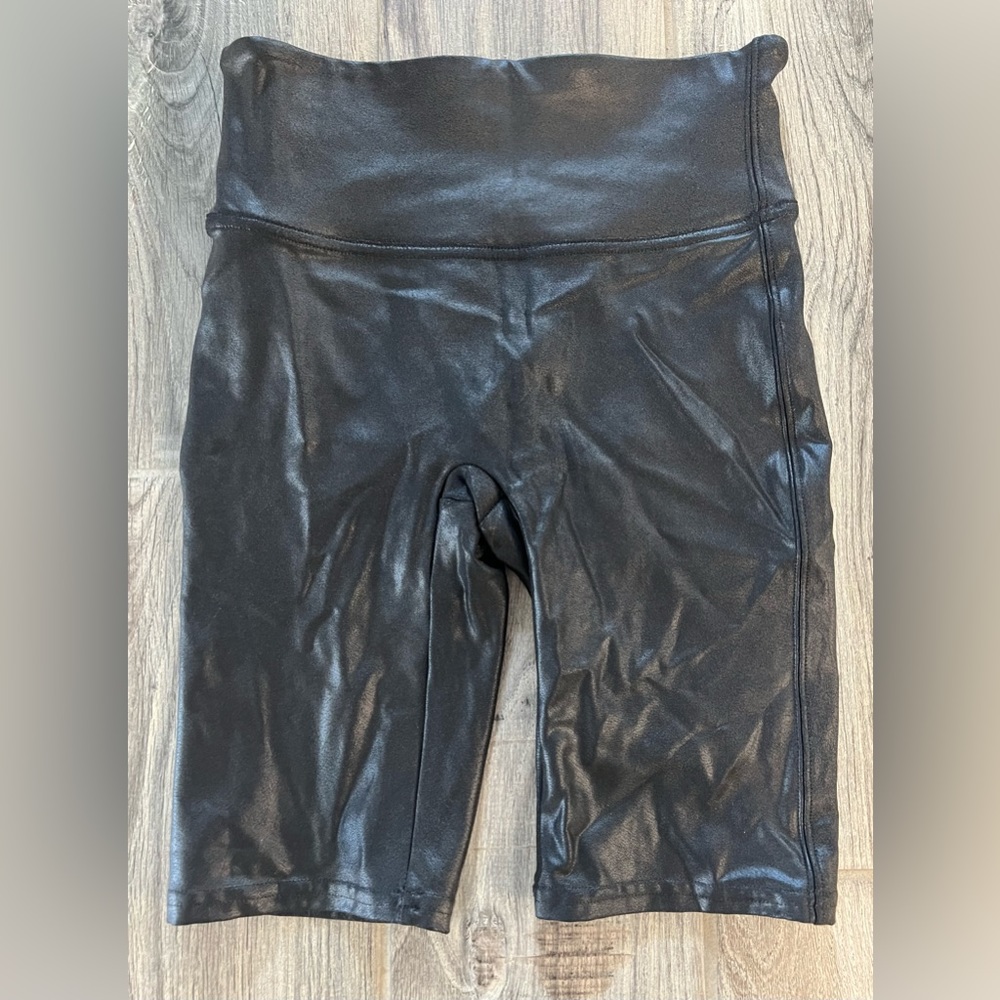SPANX Faux Leather Bike Shorts